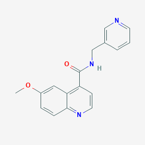 molecular formula C17H15N3O2 B2591091 6-Methoxy-N-(pyridin-3-ylmethyl)quinoline-4-carboxamide CAS No. 2415509-23-6