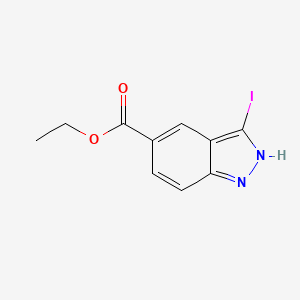 molecular formula C10H9IN2O2 B2591095 Ethyl 3-iodo-1H-indazole-5-carboxylate CAS No. 1279863-38-5
