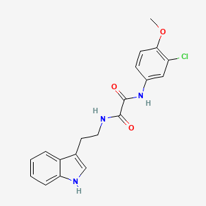 molecular formula C19H18ClN3O3 B2591133 N1-(2-(1H-indol-3-yl)ethyl)-N2-(3-chloro-4-methoxyphenyl)oxalamide CAS No. 941939-14-6