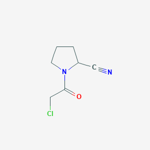 molecular formula C7H9ClN2O B2591146 1-(2-Chloroacetyl)pyrrolidine-2-carbonitrile CAS No. 207557-35-5; 274901-37-0
