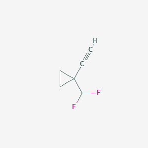 molecular formula C6H6F2 B2591188 1-(Difluoromethyl)-1-ethynylcyclopropane CAS No. 2229231-08-5