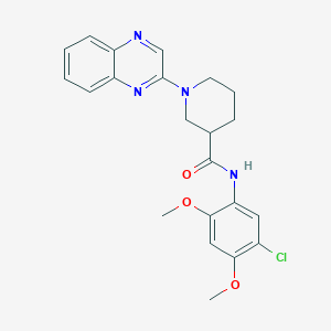 molecular formula C22H23ClN4O3 B2591218 N-(5-chloro-2,4-dimethoxyphenyl)-1-(quinoxalin-2-yl)piperidine-3-carboxamide CAS No. 933238-03-0