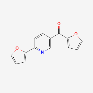 molecular formula C14H9NO3 B2591229 2-Furyl[6-(2-furyl)-3-pyridinyl]methanone CAS No. 428441-90-1
