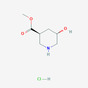 molecular formula C7H14ClNO3 B2591250 Methyl (3S,5S)-5-hydroxypiperidine-3-carboxylate;hydrochloride CAS No. 2247104-00-1