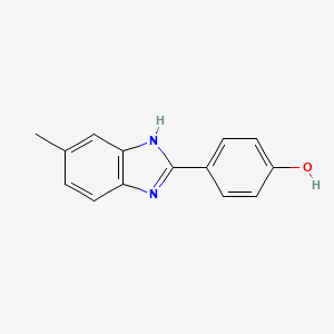 molecular formula C14H12N2O B2591273 4-(6-methyl-1H-1,3-benzodiazol-2-yl)phenol CAS No. 113561-64-1