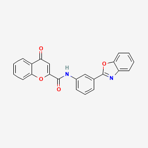 molecular formula C23H14N2O4 B2591297 N-(3-(benzo[d]oxazol-2-yl)phenyl)-4-oxo-4H-chromene-2-carboxamide CAS No. 361173-75-3