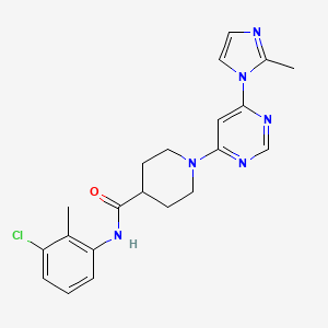 N-(3-chloro-2-methylphenyl)-1-(6-(2-methyl-1H-imidazol-1-yl)pyrimidin-4-yl)piperidine-4-carboxamide