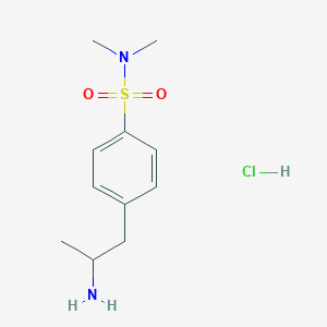 4-(2-Aminopropyl)-N,N-dimethylbenzene-1-sulfonamide hydrochloride