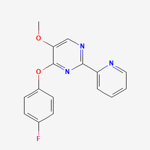 4-(4-Fluorophenoxy)-5-methoxy-2-(2-pyridinyl)pyrimidine