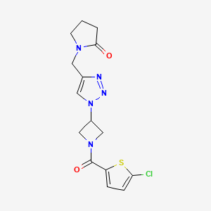 1-((1-(1-(5-chlorothiophene-2-carbonyl)azetidin-3-yl)-1H-1,2,3-triazol-4-yl)methyl)pyrrolidin-2-one
