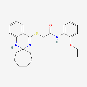N-(2-ethoxyphenyl)-2-{1'H-spiro[cycloheptane-1,2'-quinazoline]sulfanyl}acetamide