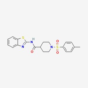 N-(1,3-benzothiazol-2-yl)-1-(4-methylphenyl)sulfonylpiperidine-4-carboxamide