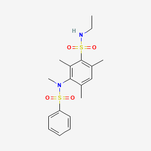 3-[benzenesulfonyl(methyl)amino]-N-ethyl-2,4,6-trimethylbenzenesulfonamide