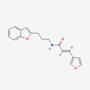 (E)-N-(3-(benzofuran-2-yl)propyl)-3-(furan-3-yl)acrylamide