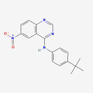 molecular formula C18H18N4O2 B2591335 N-(4-tert-Butylphenyl)-6-nitroquinazolin-4-amine CAS No. 882083-57-0