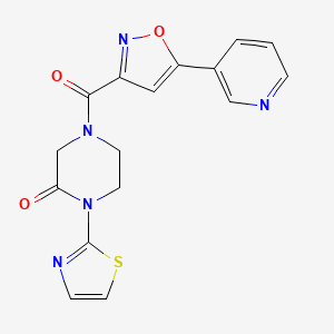 4-[5-(Pyridin-3-yl)-1,2-oxazole-3-carbonyl]-1-(1,3-thiazol-2-yl)piperazin-2-one