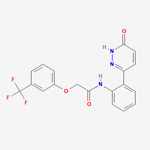 N-(2-(6-oxo-1,6-dihydropyridazin-3-yl)phenyl)-2-(3-(trifluoromethyl)phenoxy)acetamide