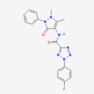 N-(1,5-dimethyl-3-oxo-2-phenyl-2,3-dihydro-1H-pyrazol-4-yl)-2-(4-fluorophenyl)-2H-tetrazole-5-carboxamide