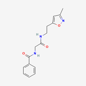 N-(2-((2-(3-methylisoxazol-5-yl)ethyl)amino)-2-oxoethyl)benzamide