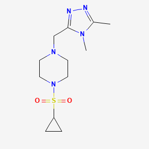 1-Cyclopropylsulfonyl-4-[(4,5-dimethyl-1,2,4-triazol-3-yl)methyl]piperazine