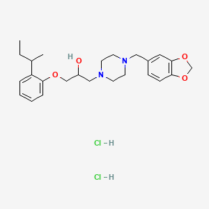 1-(4-(Benzo[d][1,3]dioxol-5-ylmethyl)piperazin-1-yl)-3-(2-(sec-butyl)phenoxy)propan-2-ol dihydrochloride