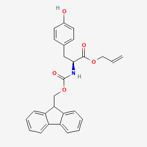 molecular formula C27H25NO5 B2591390 L-Tyrosine, N-[(9H-fluoren-9-ylmethoxy)carbonyl]-, 2-propenyl ester CAS No. 143674-78-6