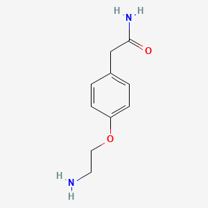 molecular formula C10H14N2O2 B2591393 2-[4-(2-Aminoethoxy)phenyl]acetamide CAS No. 50714-62-0