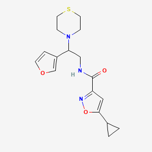 5-cyclopropyl-N-(2-(furan-3-yl)-2-thiomorpholinoethyl)isoxazole-3-carboxamide