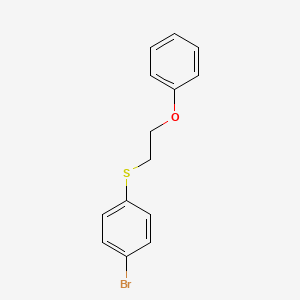 molecular formula C14H13BrOS B2591435 1-Bromo-4-[(2-phenoxyethyl)sulfanyl]benzene CAS No. 338792-41-9