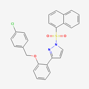 3-{2-[(4-chlorobenzyl)oxy]phenyl}-1-(1-naphthylsulfonyl)-1H-pyrazole