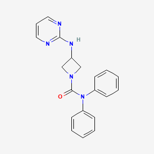 molecular formula C20H19N5O B2591448 N,N-diphenyl-3-(pyrimidin-2-ylamino)azetidine-1-carboxamide CAS No. 2034421-15-1