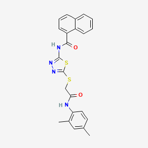 N-(5-((2-((2,4-dimethylphenyl)amino)-2-oxoethyl)thio)-1,3,4-thiadiazol-2-yl)-1-naphthamide