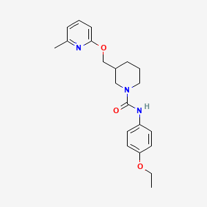molecular formula C21H27N3O3 B2591480 N-(4-ethoxyphenyl)-3-{[(6-methylpyridin-2-yl)oxy]methyl}piperidine-1-carboxamide CAS No. 2380060-79-5