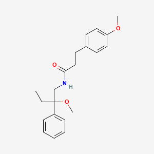 molecular formula C21H27NO3 B2591501 N-(2-methoxy-2-phenylbutyl)-3-(4-methoxyphenyl)propanamide CAS No. 1797900-58-3