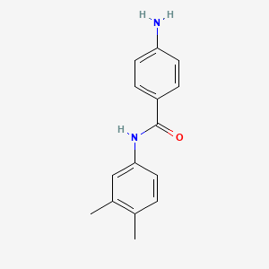 molecular formula C15H16N2O B2591508 4-amino-N-(3,4-dimethylphenyl)benzamide CAS No. 97042-51-8