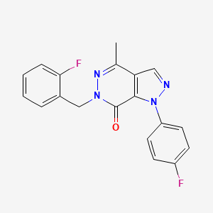 molecular formula C19H14F2N4O B2591571 6-(2-fluorobenzyl)-1-(4-fluorophenyl)-4-methyl-1H-pyrazolo[3,4-d]pyridazin-7(6H)-one CAS No. 946203-94-7