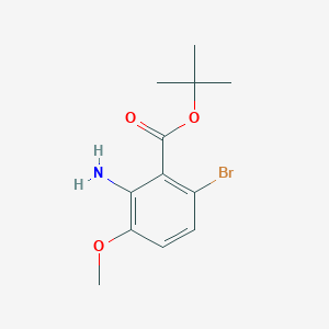 molecular formula C12H16BrNO3 B2591578 Tert-butyl 2-amino-6-bromo-3-methoxybenzoate CAS No. 2248396-63-4