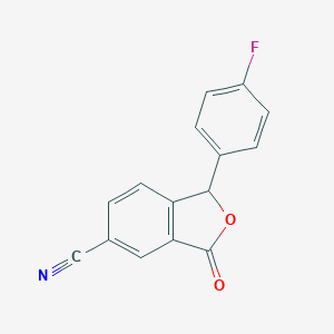 molecular formula C15H8FNO2 B025916 1-(4-Fluorophenyl)-1,3-dihydro-3-oxo-5-isobenzofurancarbonitrile CAS No. 372941-48-5
