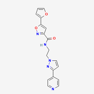 5-(furan-2-yl)-N-(2-(3-(pyridin-4-yl)-1H-pyrazol-1-yl)ethyl)isoxazole-3-carboxamide