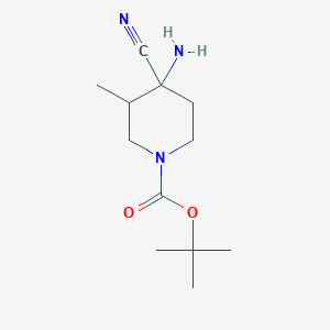 Tert-butyl 4-amino-4-cyano-3-methylpiperidine-1-carboxylate