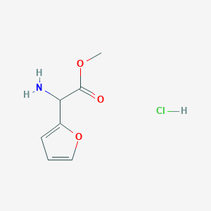 molecular formula C7H10ClNO3 B2591631 Methyl 2-amino-2-(furan-2-yl)acetate hydrochloride CAS No. 869556-76-3