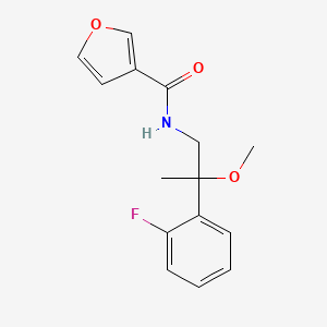 molecular formula C15H16FNO3 B2591633 N-[2-(2-Fluorophenyl)-2-methoxypropyl]furan-3-carboxamide CAS No. 1797184-10-1