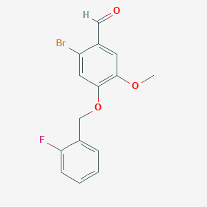2-Bromo-4-[(2-fluorobenzyl)oxy]-5-methoxybenzaldehyde