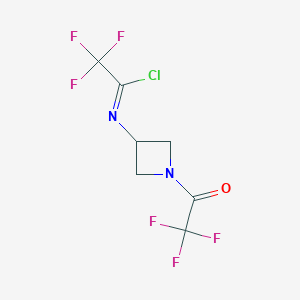 2,2,2-Trifluoro-N-[1-(2,2,2-trifluoroacetyl)azetidin-3-yl]ethanimidoyl chloride