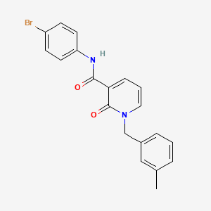 molecular formula C20H17BrN2O2 B2591667 N-(4-bromophenyl)-1-[(3-methylphenyl)methyl]-2-oxo-1,2-dihydropyridine-3-carboxamide CAS No. 946355-93-7