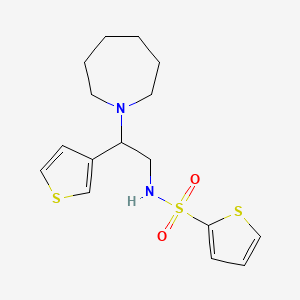 N-(2-(azepan-1-yl)-2-(thiophen-3-yl)ethyl)thiophene-2-sulfonamide