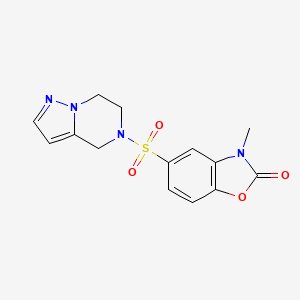 5-((6,7-dihydropyrazolo[1,5-a]pyrazin-5(4H)-yl)sulfonyl)-3-methylbenzo[d]oxazol-2(3H)-one