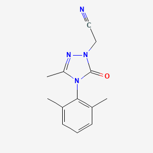 2-[4-(2,6-dimethylphenyl)-3-methyl-5-oxo-4,5-dihydro-1H-1,2,4-triazol-1-yl]acetonitrile