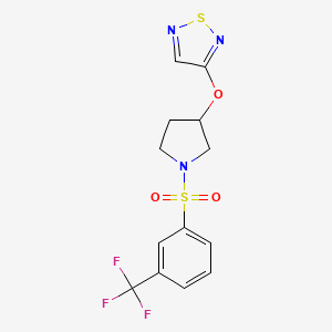 3-({1-[3-(Trifluoromethyl)benzenesulfonyl]pyrrolidin-3-yl}oxy)-1,2,5-thiadiazole