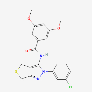 N-[2-(3-chlorophenyl)-4,6-dihydrothieno[3,4-c]pyrazol-3-yl]-3,5-dimethoxybenzamide